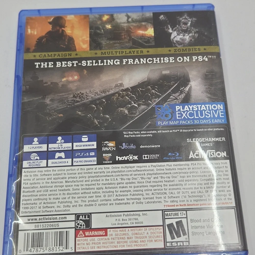 Call Of Duty WWII PS4 - Sony PlayStation 4